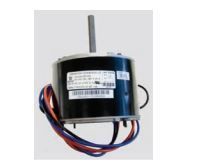 A close up of a fan motor with wires attached to it.