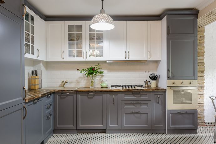Kitchen Cabinets — Modern Kitchen in Bristol, RI