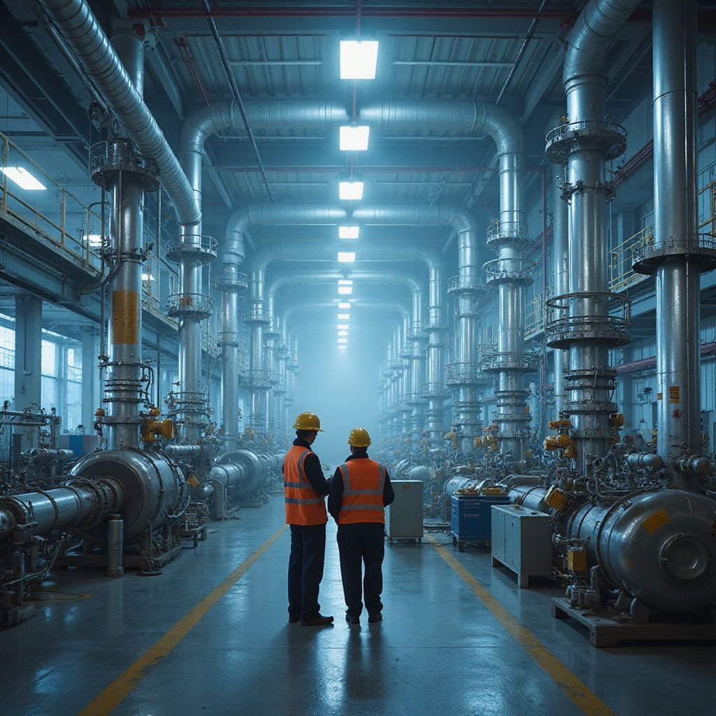 A library of case studies represented by a raft of internal piping in a facility