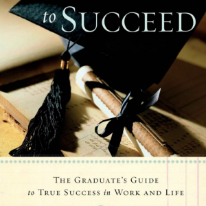 Black graduation cap and tassel on open book and diploma, text: