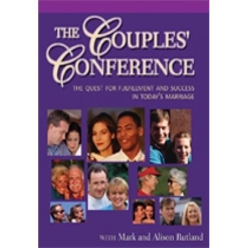 Book cover: "The Couples' Conference" with couples' photos, purple background, and text.