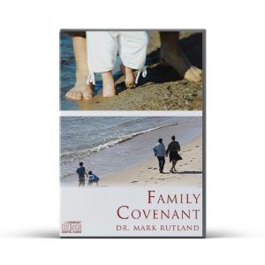 DVD case: beach scenes, "Family Covenant" title, Dr. Mark Rutland.