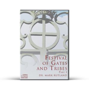 DVD case for "Festival of Gates and Tribes, Part 1" by Dr. Mark Rutland. Features a white gate design.