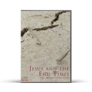 Book cover: Cracked earth with text "Jesus and the End Times" by Dr. Mark Rutland.
