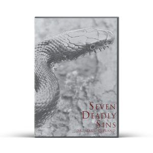 Book cover: Snake's head in gray tones, title "Seven Deadly Sins" below.