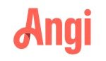 Angi logo in red, lowercase letters.