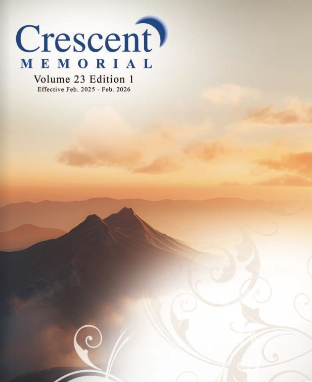 Catalog for Crescent Memorial offering urns, keepsakes and memorial merchandise