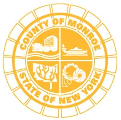 The seal of the county of monroe state of new york