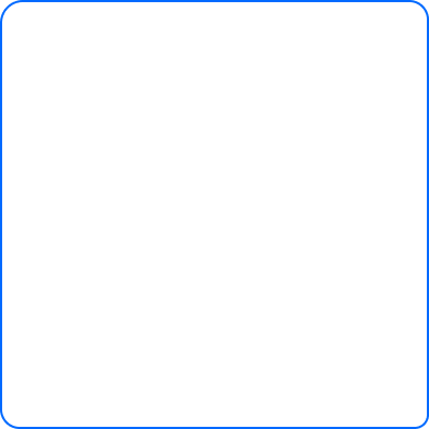 Blue-bordered, rounded-corner white square.