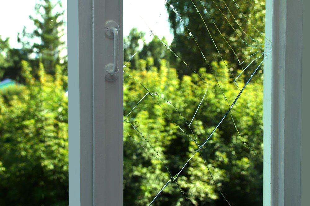 Framed Broken Window — Powhatan, VA  — HomeTown Glass LLC