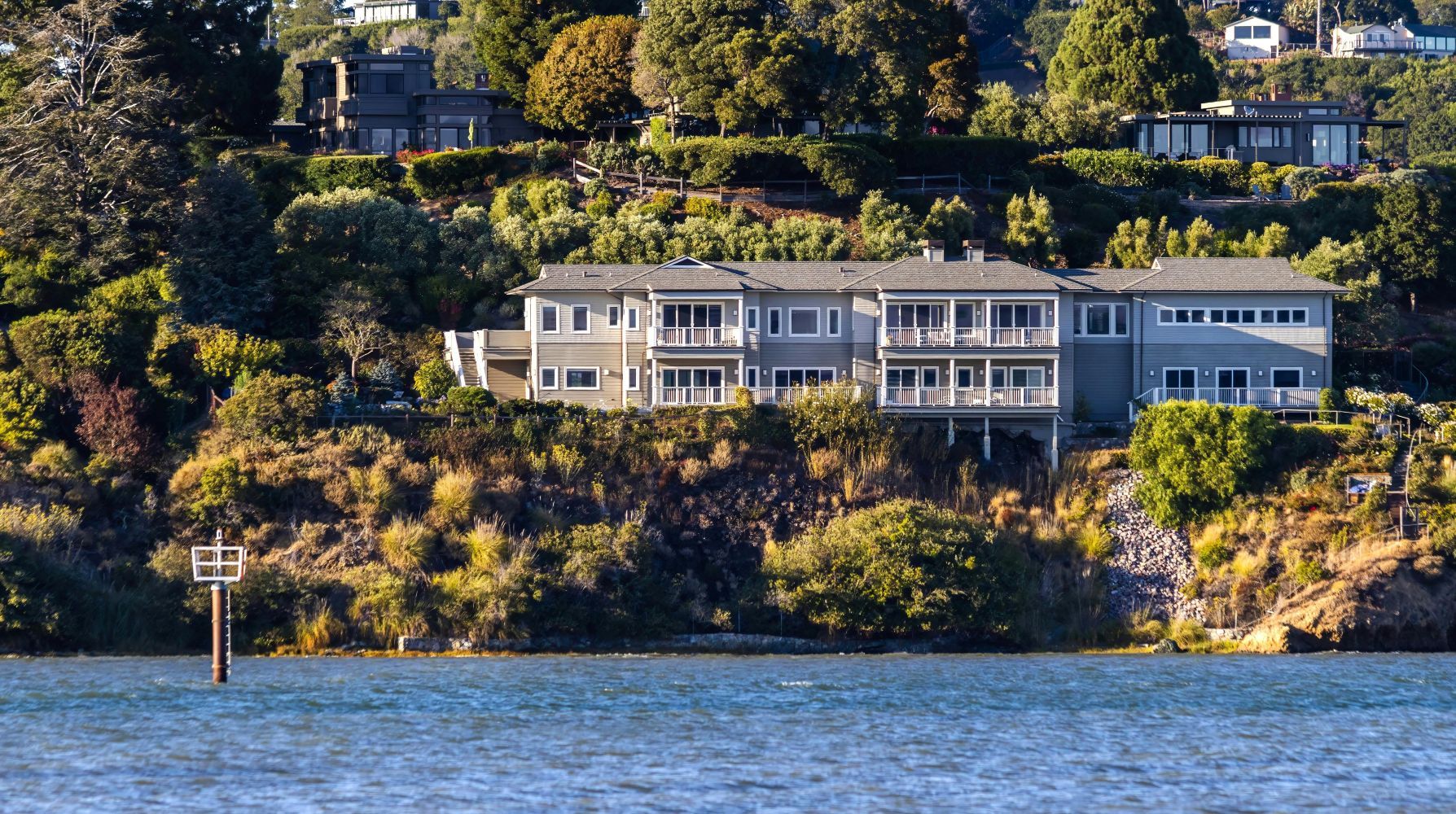 A mansion by the sea.
