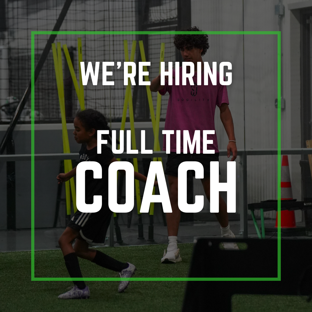 A poster that says we 're hiring full time coach