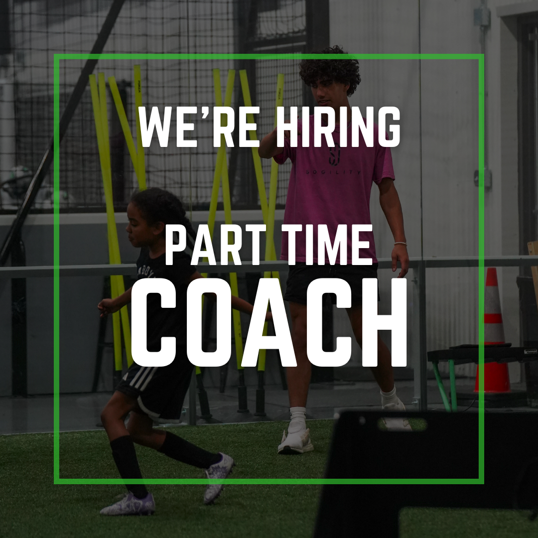 A poster that says we 're hiring part time coach