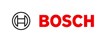 Il logo Bosch è rosso e nero su sfondo bianco.
