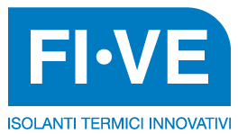 A blue and white logo for fi ve isolati termici innovativi