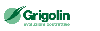 A logo for a company called grigolin evolutioni costruttive
