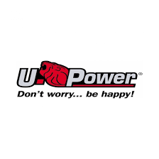 Il logo di u power dice ``non preoccuparti... sii felice!''