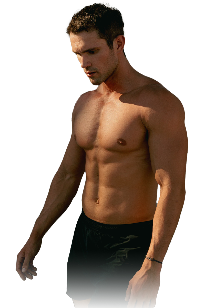 Seth Broadstreeet is standing in front of a white background