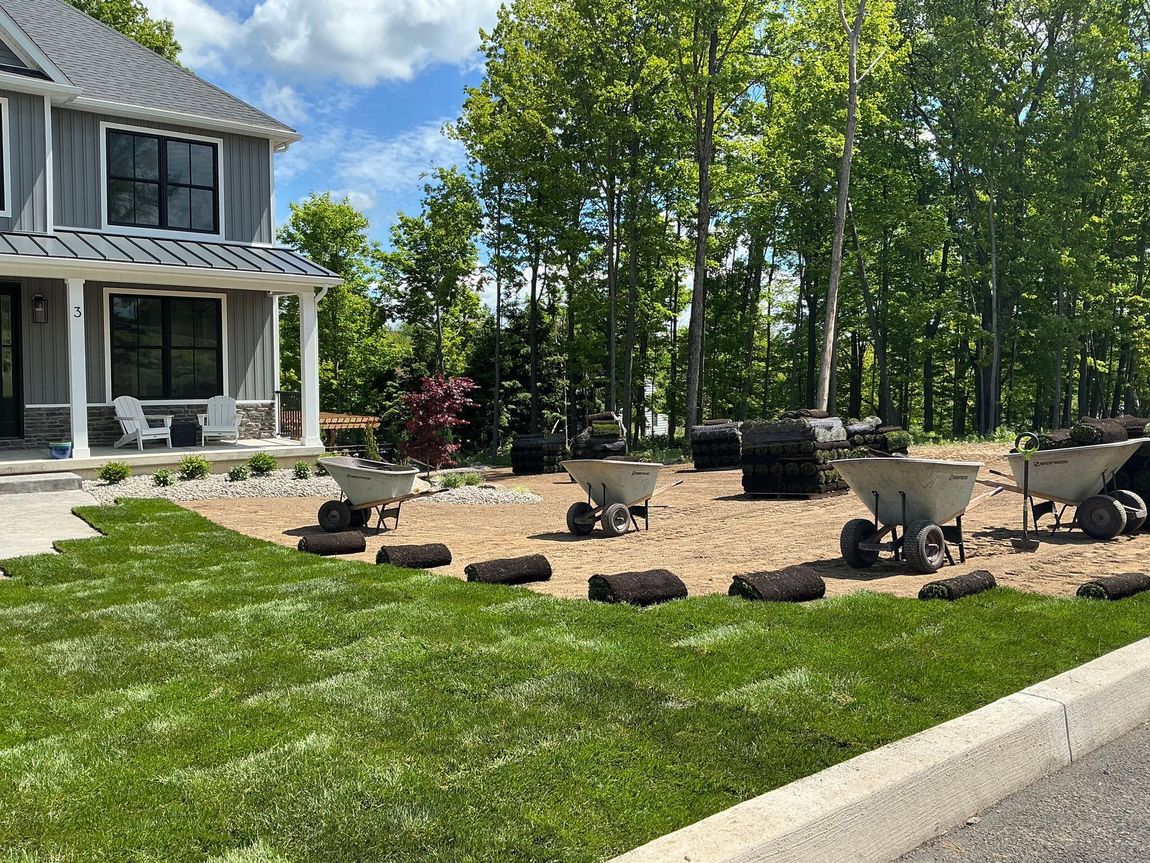 Full Yard Installation using sod.