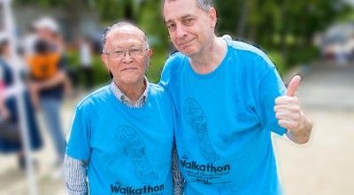 Participants wearing 2025 Chubu Walkathon T-shirts