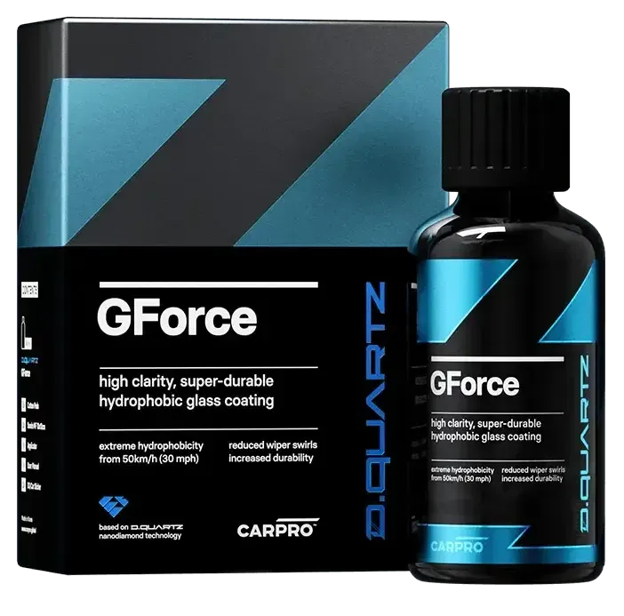 A bottle of gforce next to a box