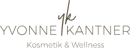 Ein Logo für Yvonne Kantner Kosmetik & Wellness auf weißem Hintergrund.