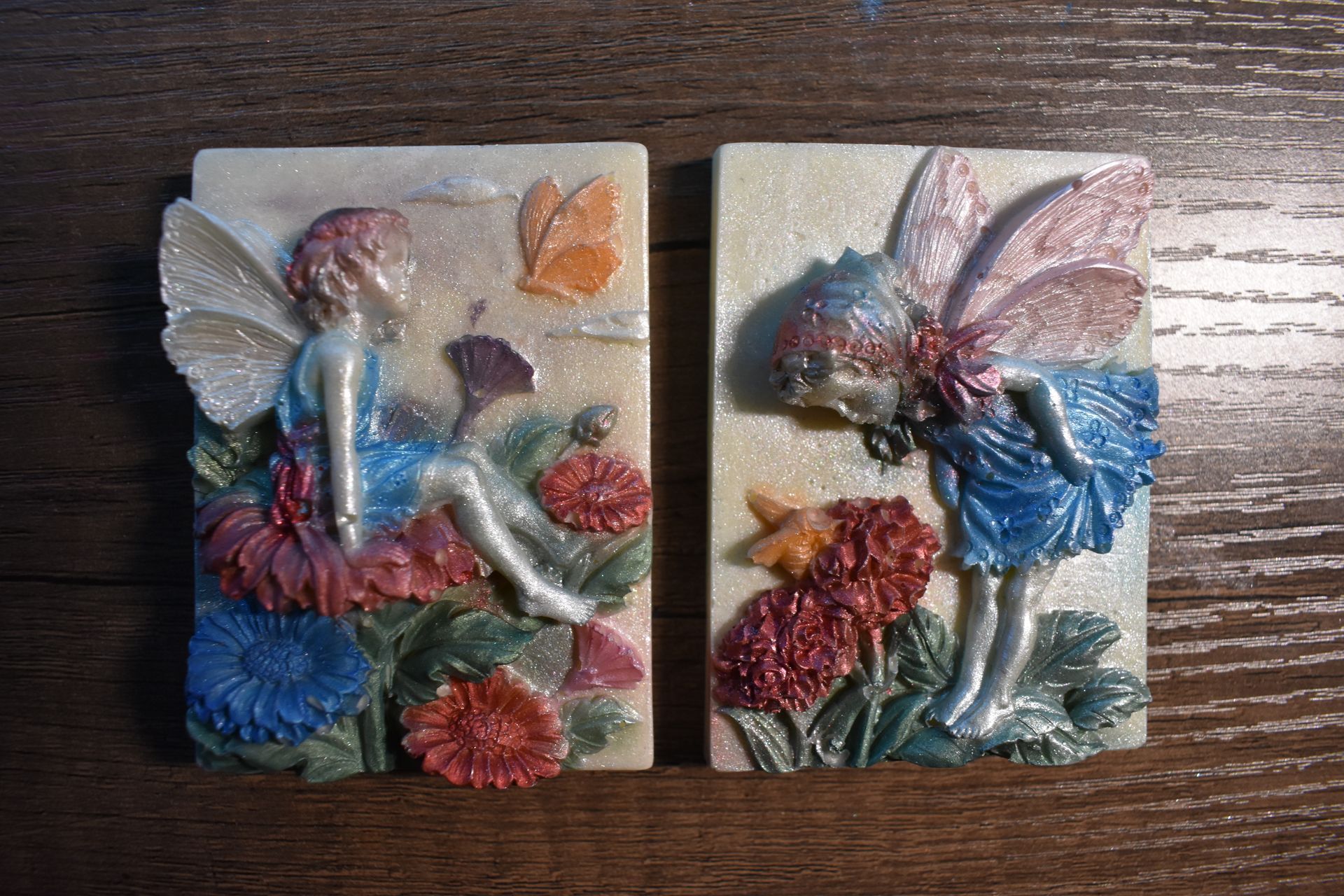 Two fairy made of GamGams White Chocolate.