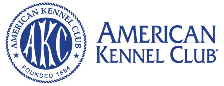 The American Kennel Club logo, featuring a circular blue emblem with 