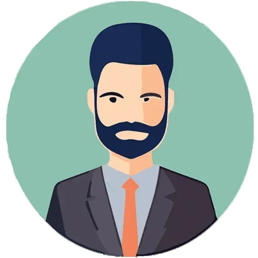 A man with a beard is wearing a suit and tie.