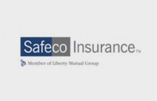 Safeco Insurance logo, a blue and gray rectangular box with the company name, "Member of Liberty Mutual Group" below.