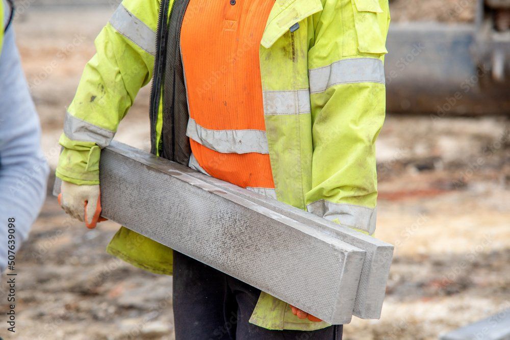 a responder holding wood planks