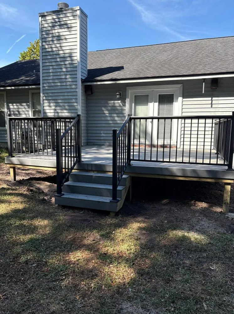 House with a newly constructed composite deck