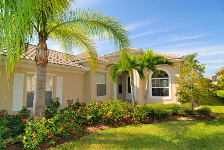 House exterior with landscaping design House exterior with landscaping design