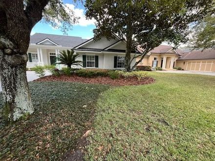 Suburban house with large garden