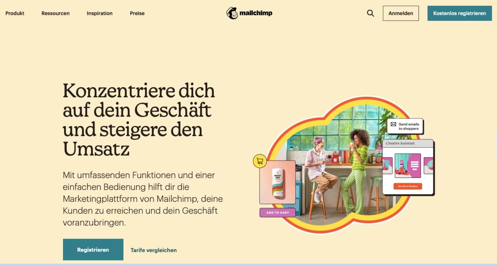 Erstellen Sie kreative Newsletters mit Mailchimp