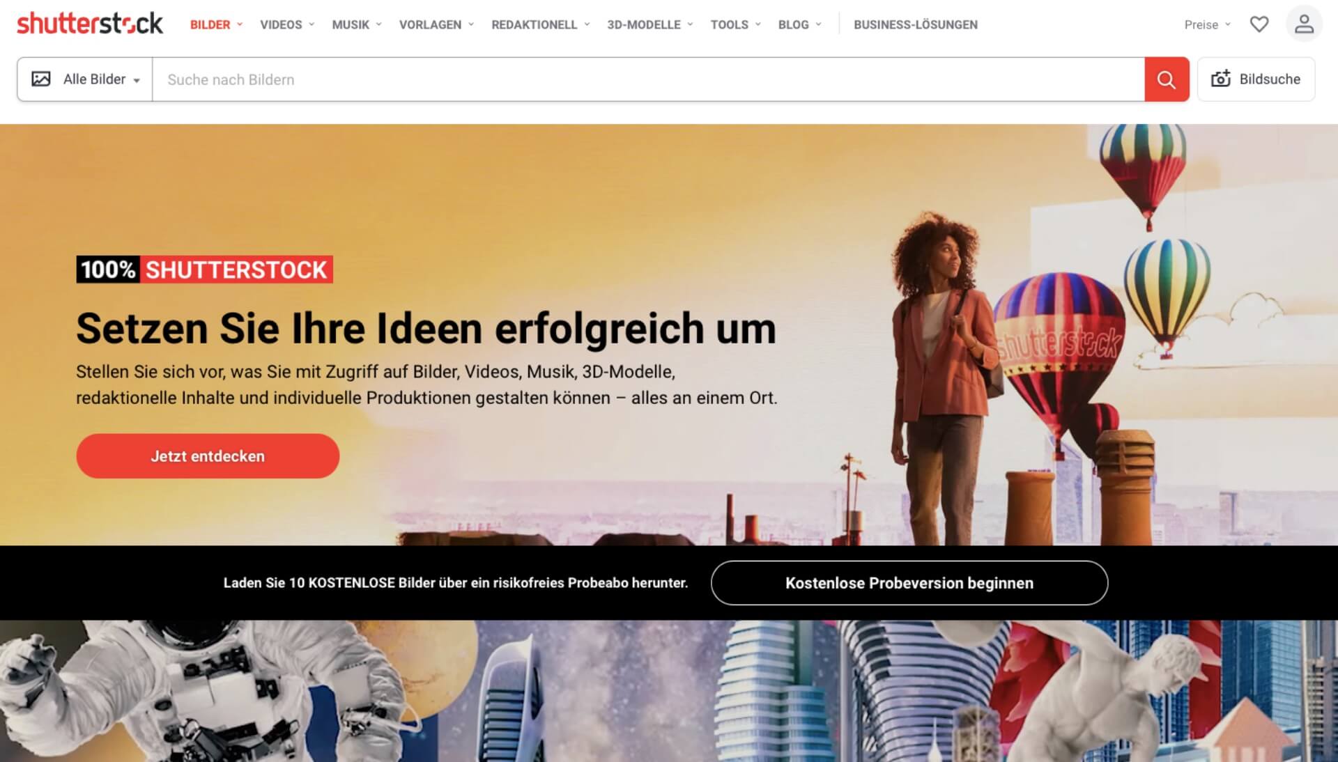 Riesige Auswahl an Stockfotos bei Shutterstock