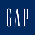 The gap logo is on a blue background.