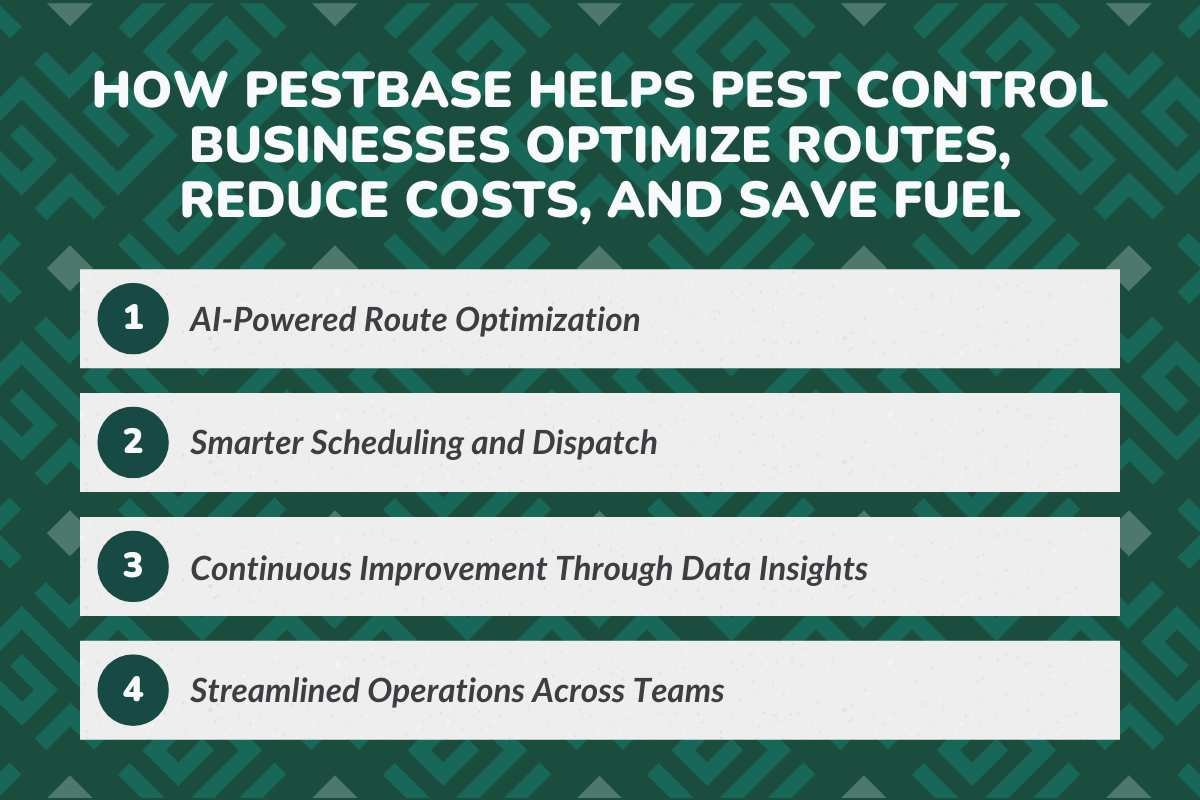 How PestBase Helps Pest Control Businesses Optimize Routes, Reduce Costs, and Save Fuel?
