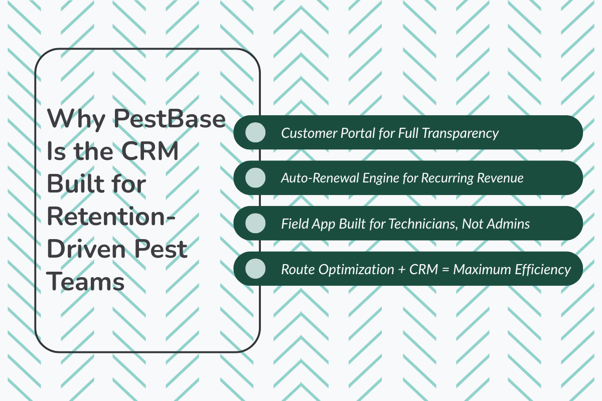 Why PestBase Is the CRM Built for Retention-Driven Pest Teams?
