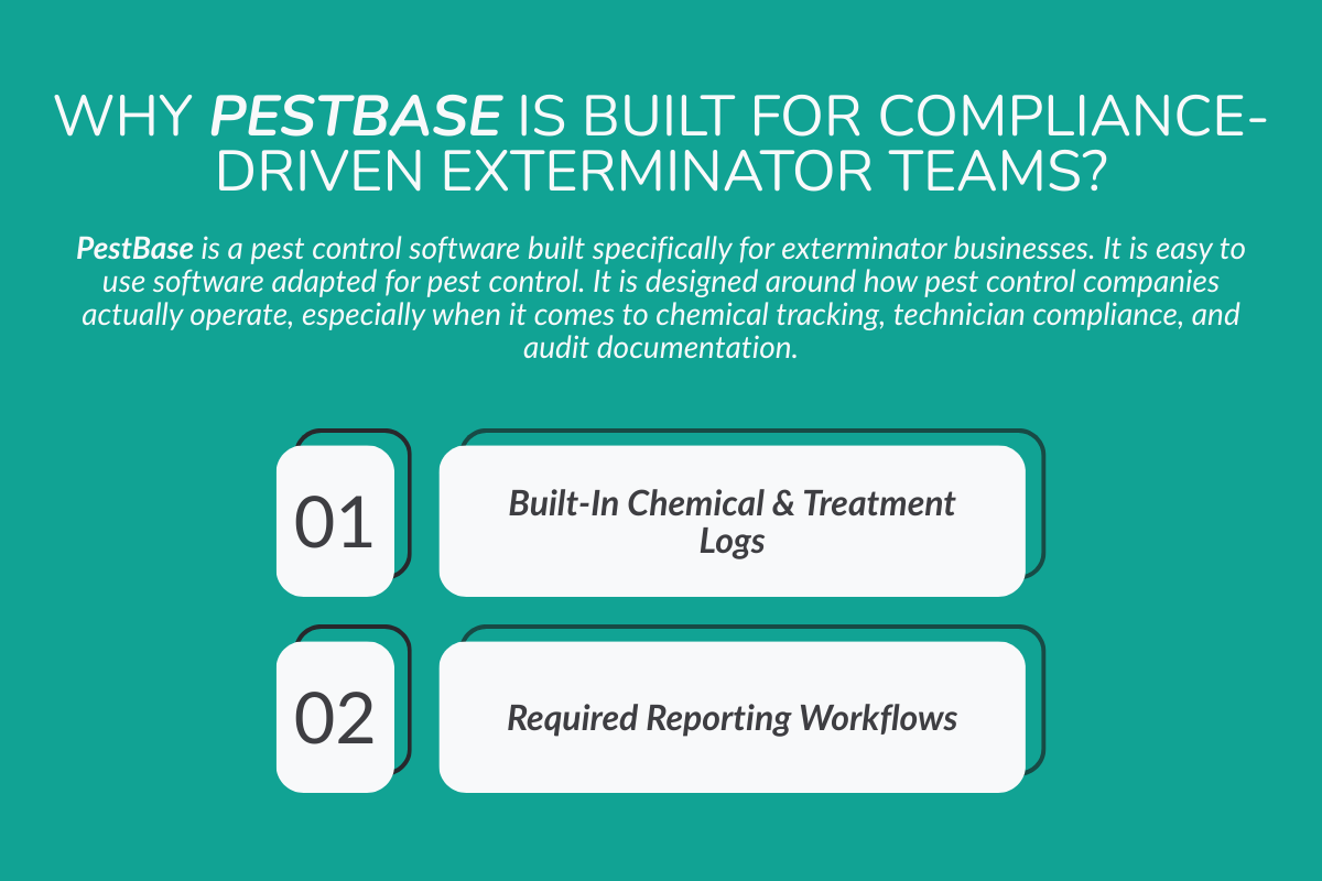 Why PestBase Is Built for Compliance-Driven Exterminator Teams?
