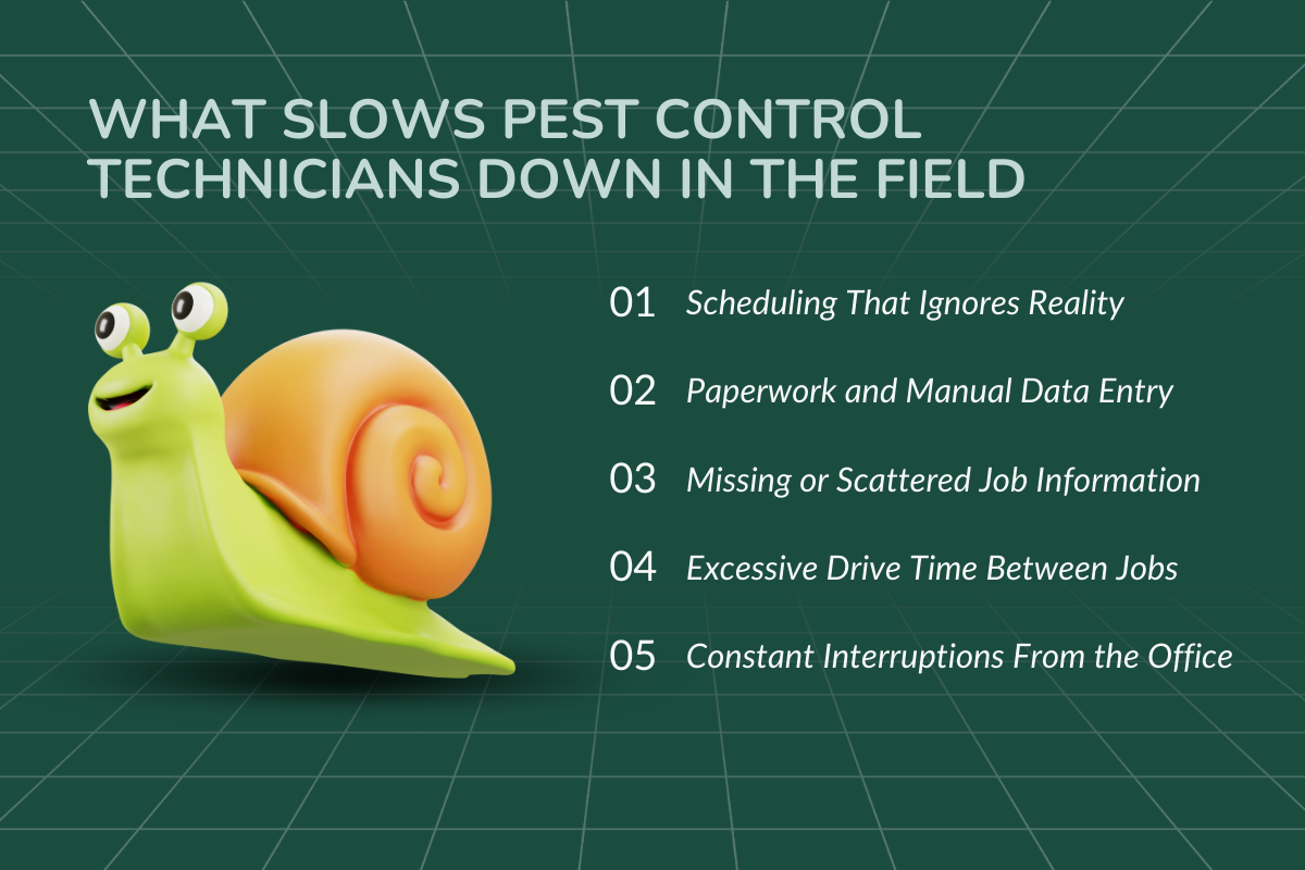 What Slows Pest Control Technicians Down in the Field?
