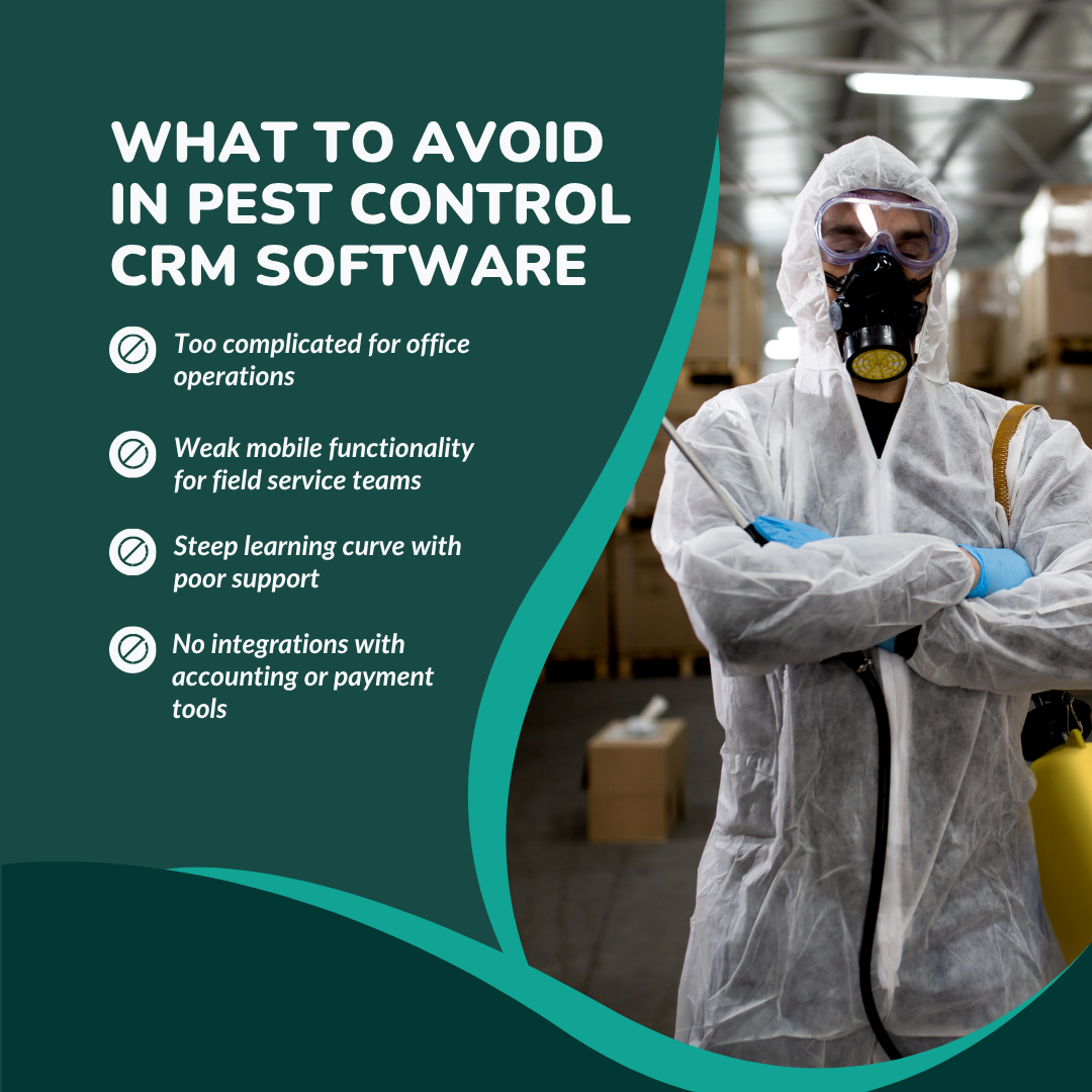 What to Avoid in Pest Control CRM Software