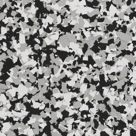 Black, gray, and white speckled abstract texture resembling terrazzo or camouflage.