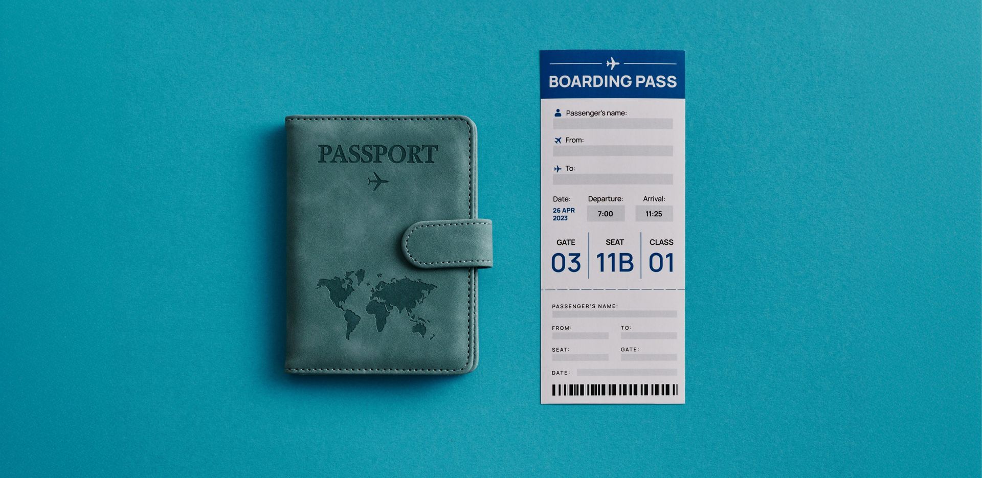 A person is holding a passport with money in it.