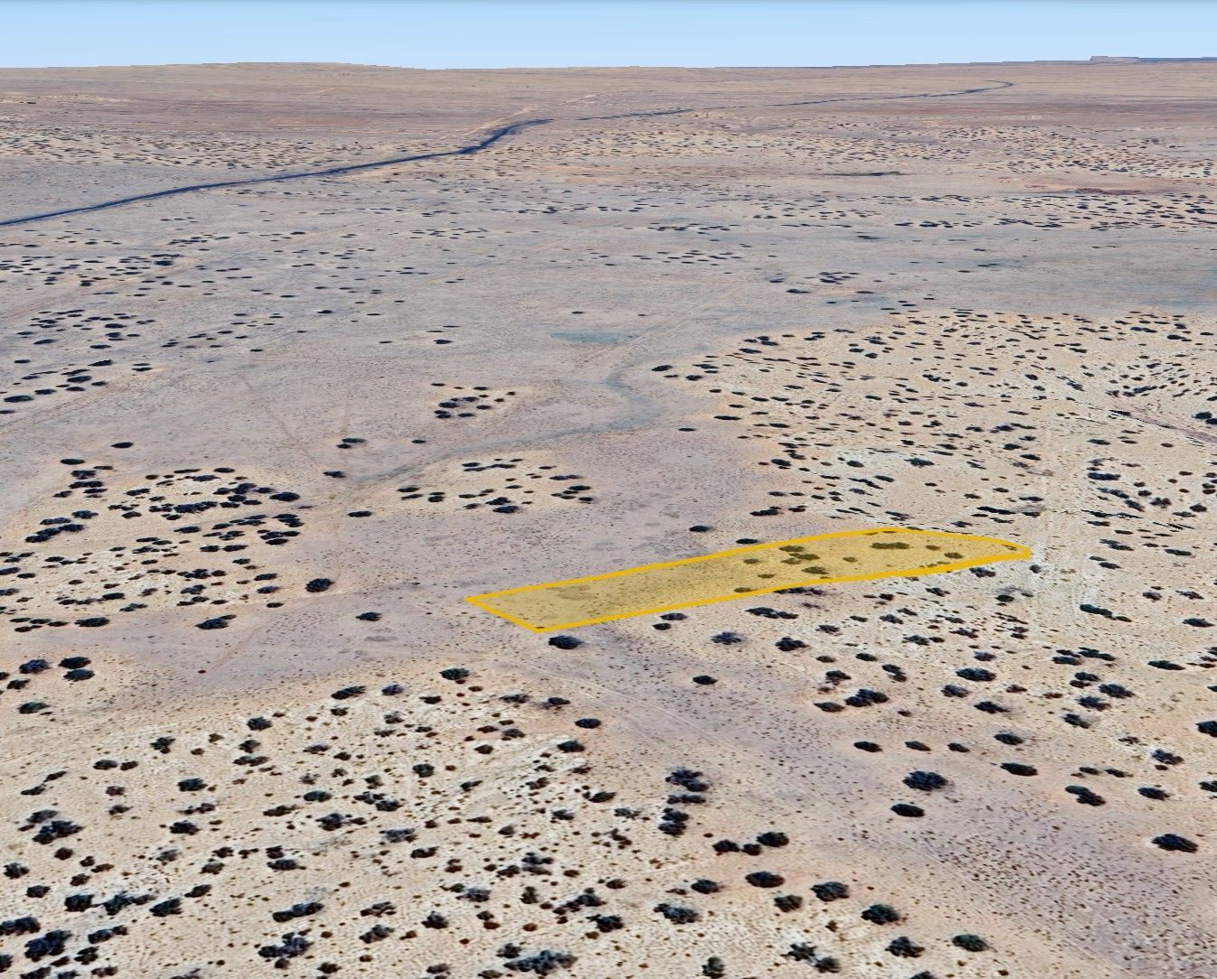 Google map satellite image of land with boundary