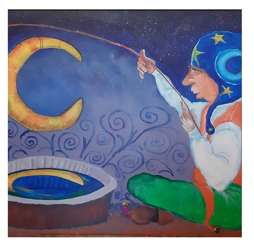 LA LUNA DI RODOLFO Acrilico su tela 90x70