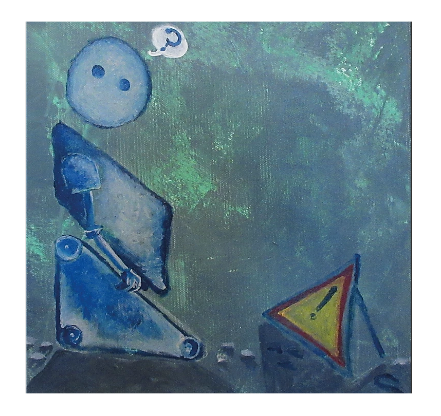 PERICOLO GENERICO Acrilico su tela 30x30