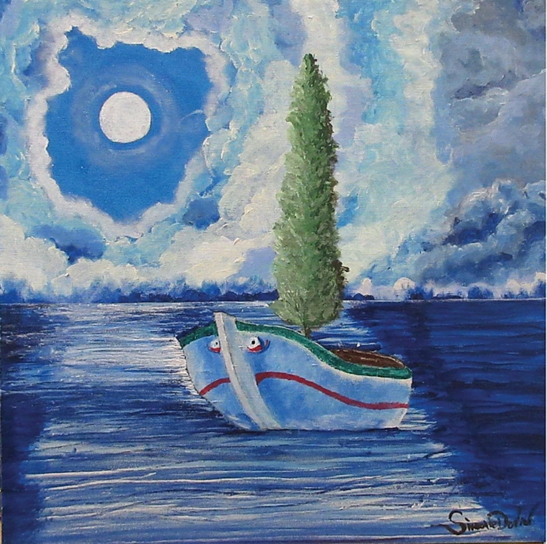 Romagna e Toscana Surreale Acrilico su tela 50x50