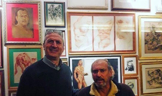 Con il maestro Franco De Renzis, Tizzana (Pistoia)