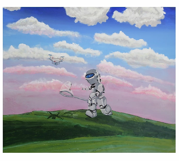 Drone Acrilico su tela 70x60